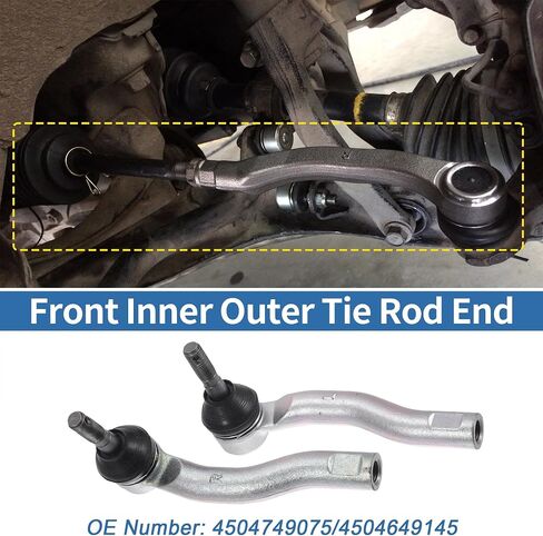 X AUTOHAUX 2pcs Front Outer Tie Rod Ends Kit Suspension Steering Tie Rod End for Toyota Prius 2004-2009 Drag Link No.4504749075/4504649145 in Saudi Arabia