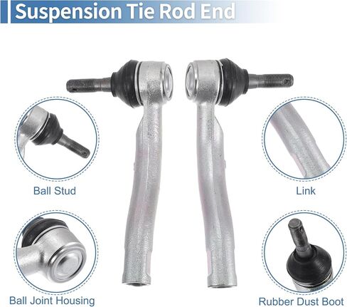 X AUTOHAUX 2pcs Front Outer Tie Rod Ends Kit Suspension Steering Tie Rod End for Toyota Prius 2004-2009 Drag Link No.4504749075/4504649145 in Saudi Arabia