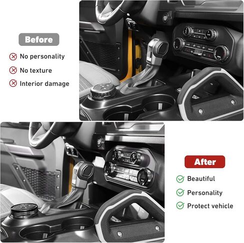 Linskip Dashboard Control Knob Trim Set for Ford Bronco 2025-2021, Aluminum Switch Knob Covers for Bronco Interior Accessories(Blue) in Saudi Arabia