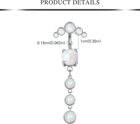 AVYRING 14G Stainless Steel Belly Button Rings for Women Belly Button Ring Hoop Clicker Opal Pink Heart CZ Silver Gold Navel Piercing Jewelry in Kuwait