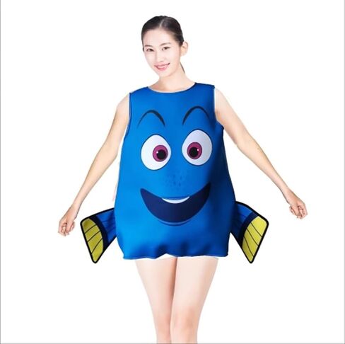 Quenny New Halloween Adult's Clownfish Costume, Sea Animal Stage Performance, Composite Sponge Nemo Cosplay in Saudi Arabia