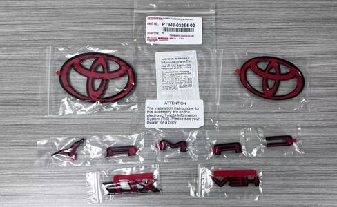 Genuine Toyota 2025 + Camry XLE Gloss Black Blackout Emblem (Drive Front Wheel Only) PT948-03254-02 in Saudi Arabia
