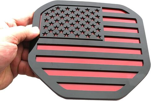 New Custom American Flag Rear Tailgate Emblem Badge Compatible with Ram 1500 2500 3500 2019-2021 USA American Flag (Glossy Black) in Kuwait