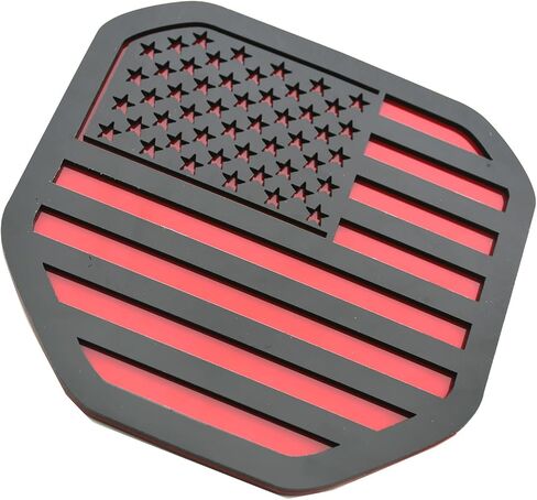 New Custom American Flag Rear Tailgate Emblem Badge Compatible with Ram 1500 2500 3500 2019-2021 USA American Flag (Glossy Black) in Kuwait