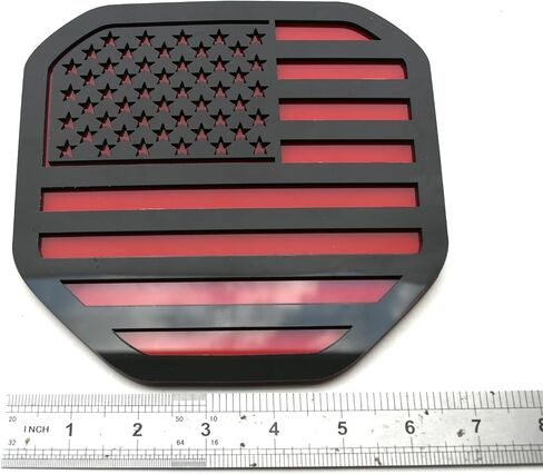 New Custom American Flag Rear Tailgate Emblem Badge Compatible with Ram 1500 2500 3500 2019-2021 USA American Flag (Glossy Black) in Kuwait