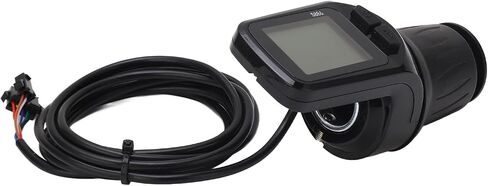 Electric Bike Throttle Grip Half Twist with LCD Display Panel Headlight Interface 5P+2P Ordinary Cable Compatible with 24V 36V 48V 60V Electric Bikes and Scooters in Saudi Arabia