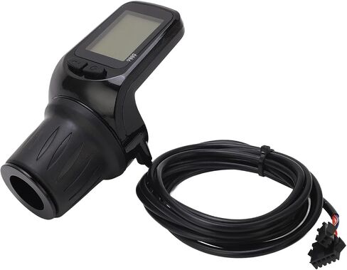 Electric Bike Throttle Grip Half Twist with LCD Display Panel Headlight Interface 5P+2P Ordinary Cable Compatible with 24V 36V 48V 60V Electric Bikes and Scooters in Saudi Arabia