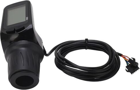 Electric Bike Throttle Grip Half Twist with LCD Display Panel Headlight Interface 5P+2P Ordinary Cable Compatible with 24V 36V 48V 60V Electric Bikes and Scooters in Saudi Arabia