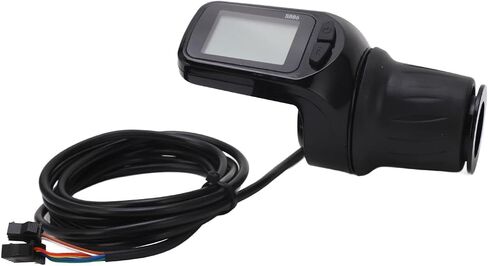 Electric Bike Throttle Grip Half Twist with LCD Display Panel Headlight Interface 5P+2P Ordinary Cable Compatible with 24V 36V 48V 60V Electric Bikes and Scooters in Saudi Arabia