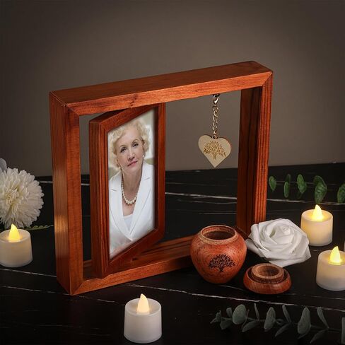Memorial Picture Frame Small Urns for Human Ashes Keepsake Gifts Mini Cremation Urn Sympathy Gifts for Loss of Loved One Fits 6’’-7’’ Photo and 2.5’’ Inches Keepsake Urns for Human Ashes in Saudi Arabia