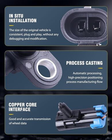 OCPTY Rear ABS Sensor & Speed Sensor Compatible for Chevy Silverado/for GMC Sierra 1500 2007-2013, 4.3L-6.2L, Front/Rear Wheel ABS Replace# 13540602, 10384745, 15872664, 20938121 in Kuwait