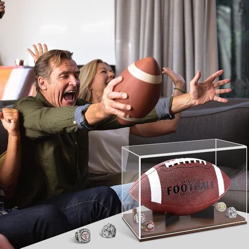 Basketball Display Case with Basketball Holder, Basketball Case Fits for Autographed Basketball, Acrylic Display Case with Removable Built-in Stand Suitable for Sports Collectibles in Saudi Arabia