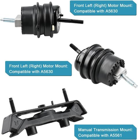 JDMON 3Pcs Engine Motor and Transmission Mount Kit Compatible with Chevrolet Camaro 3.6L 6.2L 2010-2015 V6 V8 Replacement for A5630, A5748 in Saudi Arabia