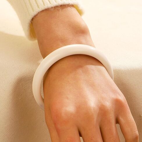 Acrylic Bangles Bracelets for Women Trendy Colorful Resin Bangles Chunky Bangle Cuff Irregular Wristbands Resin Jewelry Gifts in Saudi Arabia
