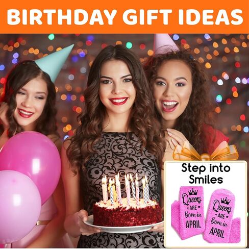 أفكار هدايا عيد ميلاد HAPPYPOP للنساء - جوارب للفتيات المراهقات، هدايا عيد ميلاد لها، هدايا للأم والزوجة والأخت والعمة، جوارب كب كيك غامضة in Saudi Arabia