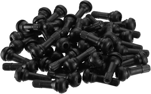 300PCS Tire Valve Stems TR413, Hunting Horse Snap-in Car Auto Short Rubber Tubeless Tire Valve Stem Suit for 0.453" 11.5mm Rim Holes, Black in Kuwait