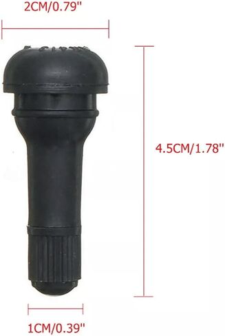 300PCS Tire Valve Stems TR413, Hunting Horse Snap-in Car Auto Short Rubber Tubeless Tire Valve Stem Suit for 0.453" 11.5mm Rim Holes, Black in Kuwait