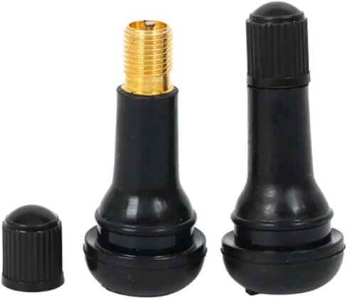 300PCS Tire Valve Stems TR413, Hunting Horse Snap-in Car Auto Short Rubber Tubeless Tire Valve Stem Suit for 0.453" 11.5mm Rim Holes, Black in Kuwait
