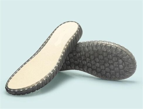 مواد الحياكة اليدوية DIY النعال الكريستالية الوحيدة المطاطية الكروشيه الكروشيه النعال الداخلية (الأسود الأحمر ، 37) in Saudi Arabia