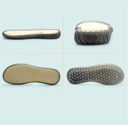 مواد الحياكة اليدوية DIY النعال الكريستالية الوحيدة المطاطية الكروشيه الكروشيه النعال الداخلية (الأسود الأحمر ، 37) in Saudi Arabia