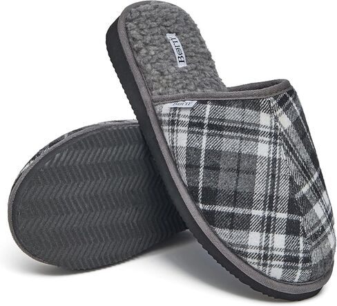 BORN Quilted Corduroy or Plaid Mens Slippers, Fleece or Sherpa-Lined House Slippers for Men, Gifts for Him in Saudi Arabia