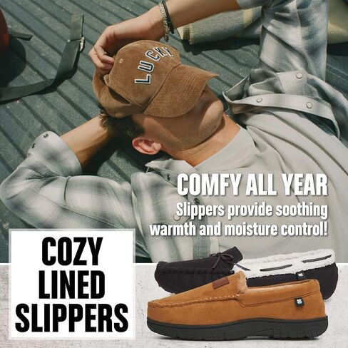 Lucky Mic Micro Suede Suede Moccasin slippers slippers in Saudi Arabia