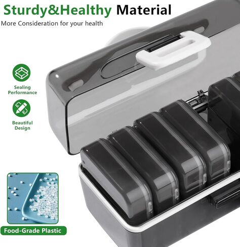 7 Day Pill Organizer,3 Times a Day, Large Weekly Pill Box, Multi-Layer Sealing and Moisture-Proof,with One-Side Large Openings for Easy to Use,AM PM Case for Medication,Vitamins,Supplements in Saudi Arabia