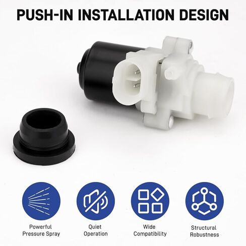 Truck Windshield Wiper Washer Fluid Pump, Fits for Kenworth T680 T880 and Fits for Peterbilt 367 378 382 384 385 386 387 388 389 579, OEM# 104307 T4695001 104252 HLK7046 (1 PCS) in Saudi Arabia