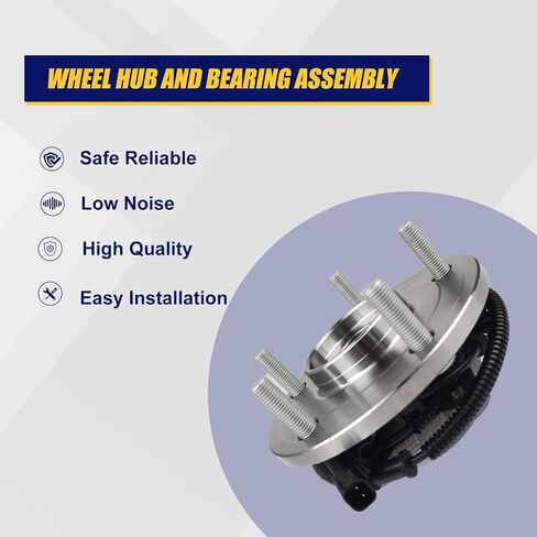 KUSATEC 512493 2pcs Rear Wheel Bearing and Hub Assembly Compatible with 2012-2020 Chrysler Town & Country, Dodge Grand Caravan, Ram C/V, Volkswagen Routan, 5 Lug Bolts w/ABS in Saudi Arabia