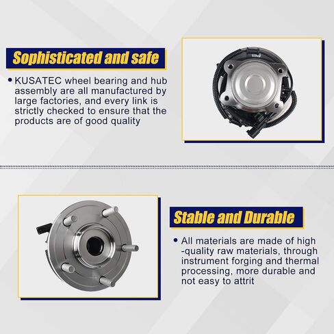 KUSATEC 512493 2pcs Rear Wheel Bearing and Hub Assembly Compatible with 2012-2020 Chrysler Town & Country, Dodge Grand Caravan, Ram C/V, Volkswagen Routan, 5 Lug Bolts w/ABS in Saudi Arabia