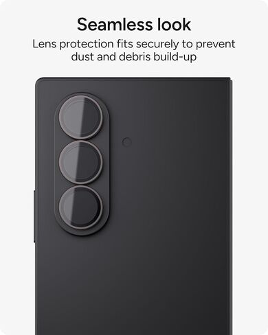 واقي عدسة الكاميرا ZAGG Glass Elite المضاد للانعكاس لهاتف Samsung Galaxy Z Fold6 - واقي عدسة من الزجاج المقوى بإطار من البولي كربونات، أقوى بـ 5 مرات، أقصى حماية للخدش، مقاوم للتلطخ in Saudi Arabia