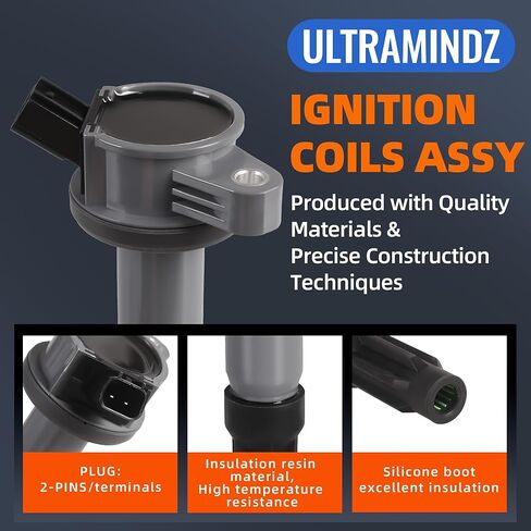 ملفات الاشتعال وشرع شمعات Ford 3.0L Escape 2009-2012 Fusion 2006-2012 لـ Lincoln Zephyr 2006 for Mazda Tribute 2010-2011 for Mercury Mariner 2009-2011 Milan 2006-2011 V6 UF486 DG514 in Saudi Arabia