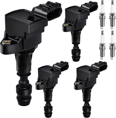 4pcs Ignition Coil & Spark Plug Fit to Toyota Camry Highlander RAV4 Solara Matrix Scion TC XB 2002 2003 2004 2005 2006 2007 2008 2008 2010 2011 2.4L L4 Coil Pack Packed# C1330 GN10313 UF333333333333333333333333333333333 in Kuwait