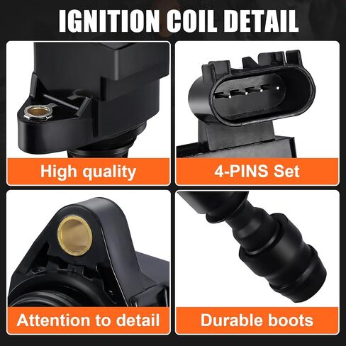 4pcs Ignition Coil & Spark Plug Fit to Toyota Camry Highlander RAV4 Solara Matrix Scion TC XB 2002 2003 2004 2005 2006 2007 2008 2008 2010 2011 2.4L L4 Coil Pack Packed# C1330 GN10313 UF333333333333333333333333333333333 in Kuwait