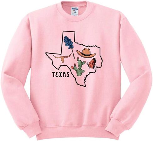 Teesandtankyou Texas Symbols Sweatshirt للجنسين in Kuwait