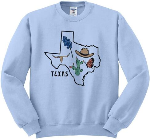 Teesandtankyou Texas Symbols Sweatshirt للجنسين in Kuwait