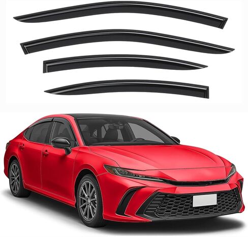 Rain Guards for Toyota Camry LE SE XLE XSE 2025 2026 Window Visor Window Wind Deflector Rain Guard Shield Cover Vent Visor Glossy Black in Kuwait