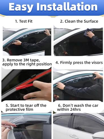 Rain Guards for Toyota Camry LE SE XLE XSE 2025 2026 Window Visor Window Wind Deflector Rain Guard Shield Cover Vent Visor Glossy Black in Saudi Arabia
