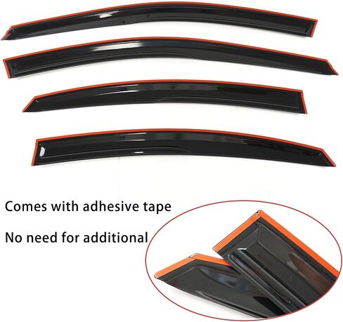 Rain Guards for Toyota Camry LE SE XLE XSE 2025 2026 Window Visor Window Wind Deflector Rain Guard Shield Cover Vent Visor Glossy Black in Saudi Arabia