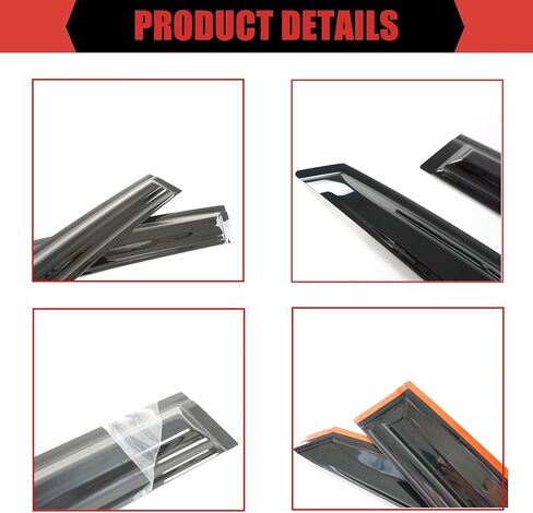 Rain Guards for Toyota Camry LE SE XLE XSE 2025 2026 Window Visor Window Wind Deflector Rain Guard Shield Cover Vent Visor Glossy Black in Saudi Arabia