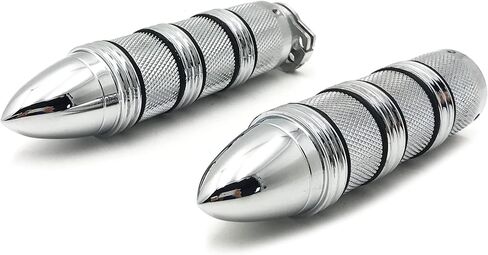 HTTMT TRHB108- Pair Chrome Aluminum Alloy Motorcycle 7/8" 22mm Handlebar Hand Grip Compatible with H-D in Saudi Arabia