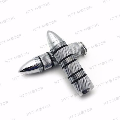 HTTMT TRHB108- Pair Chrome Aluminum Alloy Motorcycle 7/8" 22mm Handlebar Hand Grip Compatible with H-D in Saudi Arabia