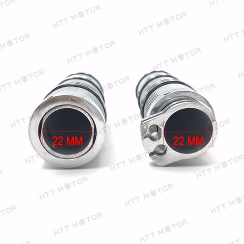 HTTMT TRHB108- Pair Chrome Aluminum Alloy Motorcycle 7/8" 22mm Handlebar Hand Grip Compatible with H-D in Saudi Arabia