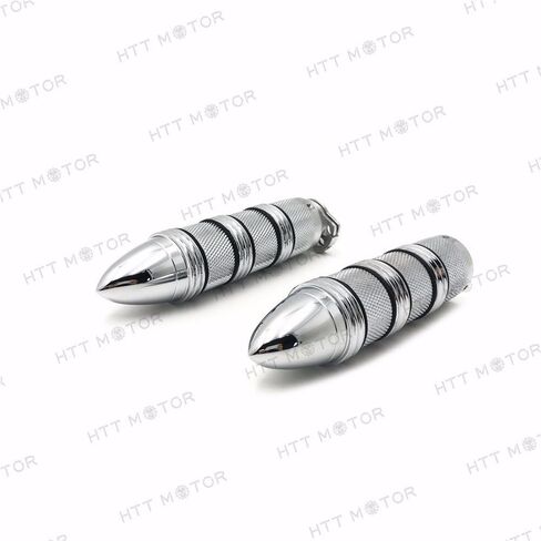 HTTMT TRHB108- Pair Chrome Aluminum Alloy Motorcycle 7/8" 22mm Handlebar Hand Grip Compatible with H-D in Saudi Arabia