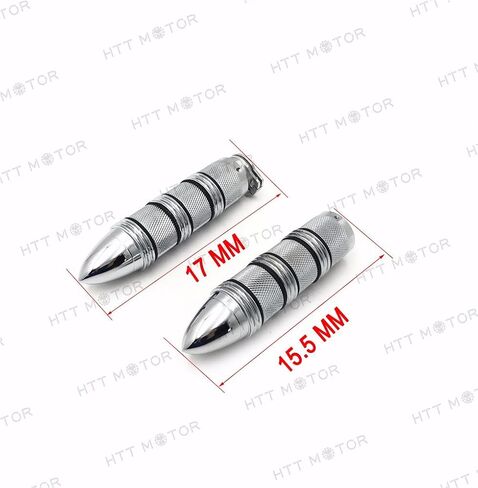 HTTMT TRHB108- Pair Chrome Aluminum Alloy Motorcycle 7/8" 22mm Handlebar Hand Grip Compatible with H-D in Saudi Arabia