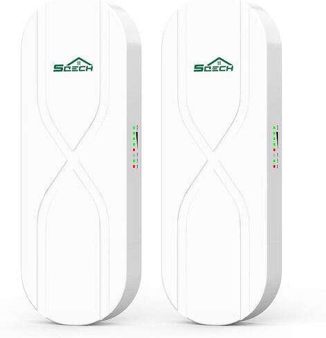 Wireless Bridge,SQECH CPE-S900 Point to Point Wireless Bridge with 100/1000Mbps LAN Ports, 5KM 5.8G WiFi Bridge for PTP/PTMP with 16dBi High Gain Antenna,24V POE Adapter,RJ45 Ethernet Port,2 Pack in Saudi Arabia