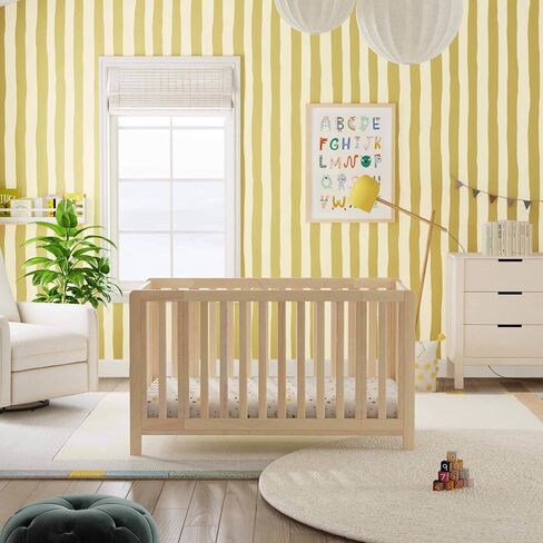 Carter's by Davinci Colby Grow 6-in-1 Convertible Crib - Color Name | GREENGUARD Gold Certified, Converts from a Portable Bassinet to a Full-Size Crib w/ wheels, Daybed, Junior Bed, Full-Size Bed in Saudi Arabia