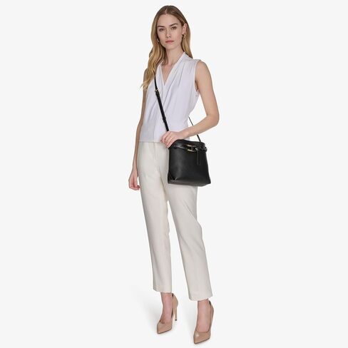Halston Tasha Signature Logo Magnetic Snap Crossbody in Kuwait
