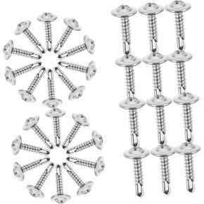 100pcs مسامير التنصت الذاتي ذاتية الحفر ذاتية الحفر لمشاريع DIY المعدنية مقاومة وسهلة التثبيت in Kuwait