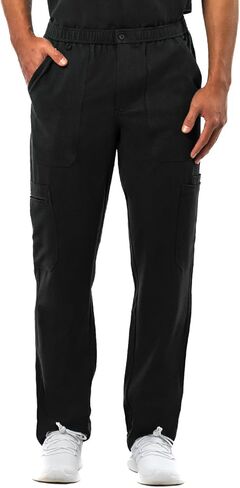 Peelz Kyle Cargo 9-Pocket Swate-leg Scrub Pants للرجال-حزام مرن ، فرك رجال ناعمة ، راحة ملائمة in Saudi Arabia
